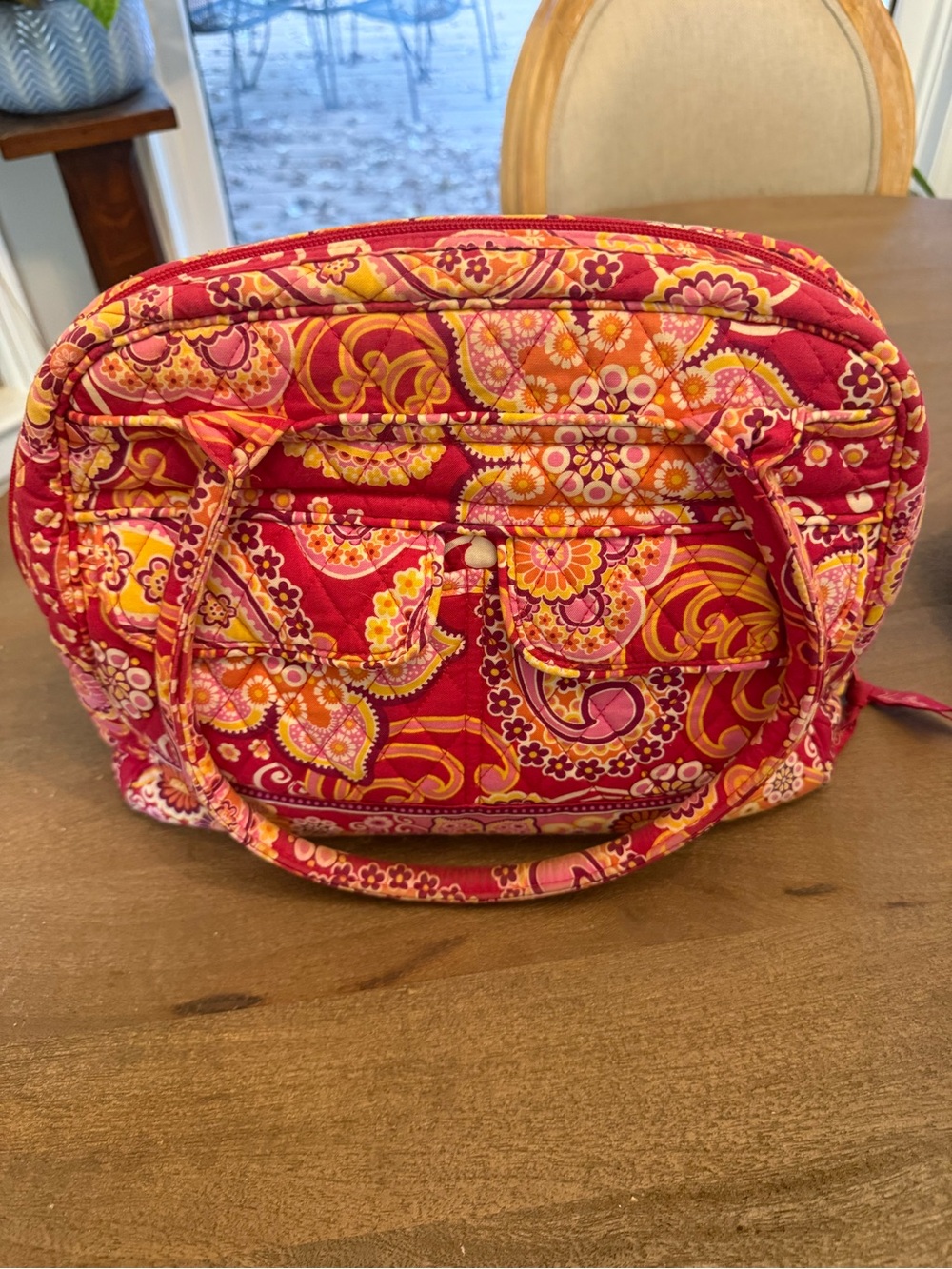 Vera Bradley Raspberry Fizz Baby Diaper Bag Retired Paisley